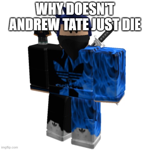 Zero Frost | WHY DOESN'T ANDREW TATE JUST DIE | image tagged in zero frost | made w/ Imgflip meme maker