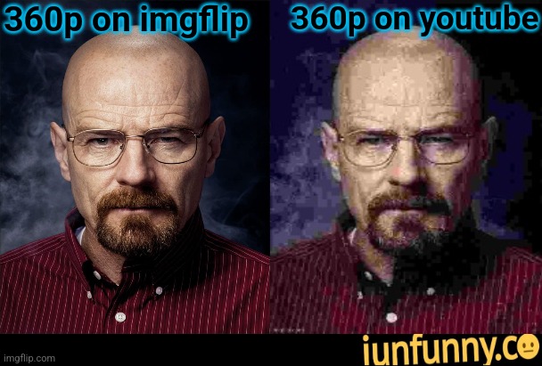 Breaking Bad Low Quality | 360p on imgflip; 360p on youtube | image tagged in totally looks like | made w/ Imgflip meme maker