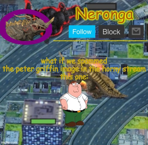 hjul | what if we spammed the peter griffin image in the horny stream
this one: | made w/ Imgflip meme maker