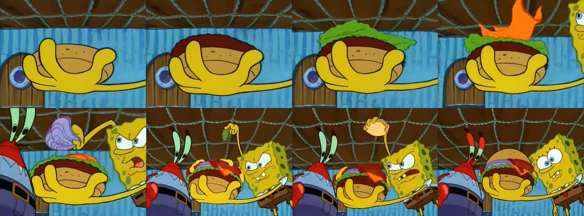 High Quality Spongebob Krabby Patty Blank Meme Template