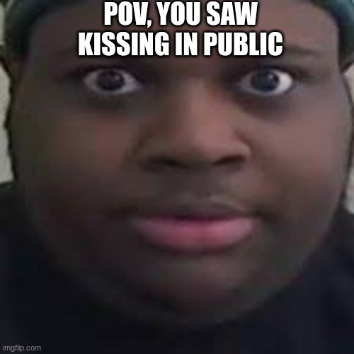 Sorry for using EDP445 in this meme | POV, YOU SAW KISSING IN PUBLIC | image tagged in funny memes | made w/ Imgflip meme maker