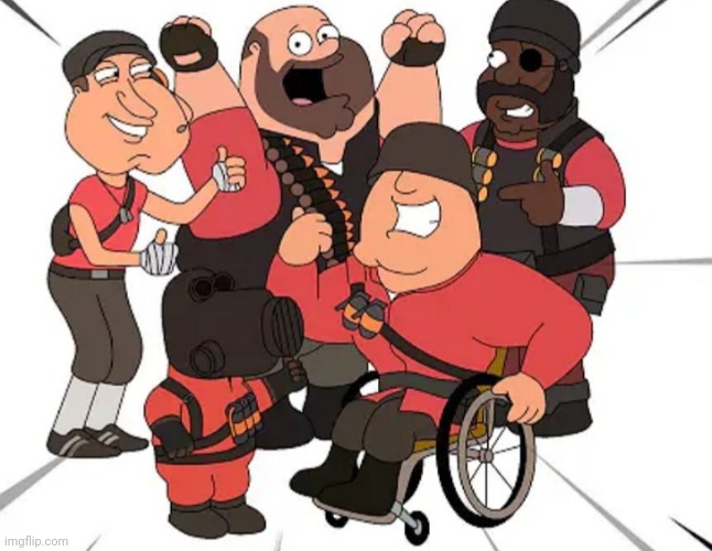Family Fort 2 (I didn't make this) | image tagged in tf2,family guy | made w/ Imgflip meme maker