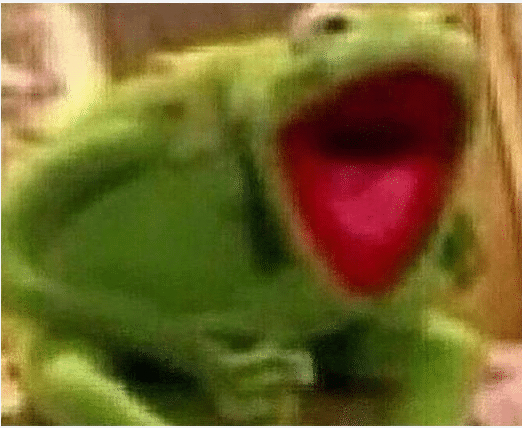 Kermit screaming Blank Meme Template