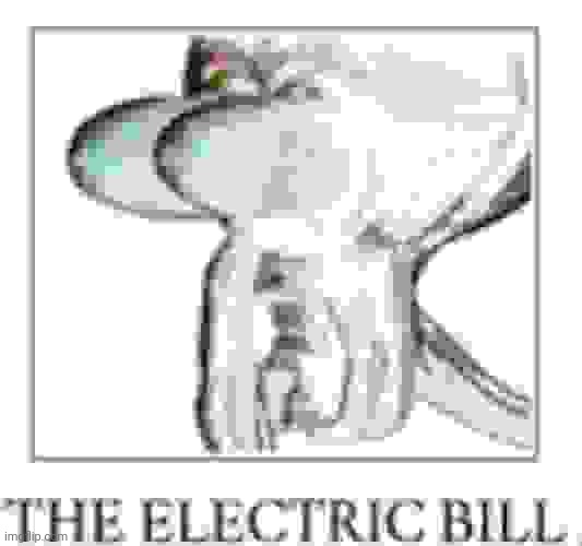 THE ELECTRIC BILL | image tagged in the electric bill | made w/ Imgflip meme maker