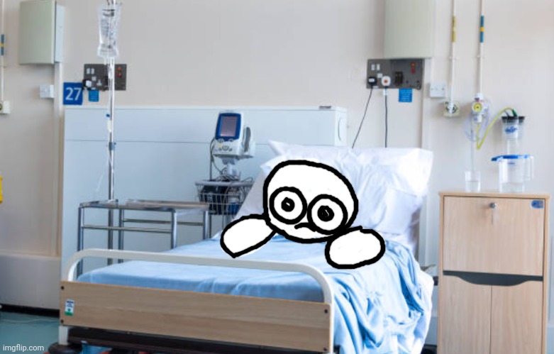 Goob's hospitalized | image tagged in hospital room | made w/ Imgflip meme maker