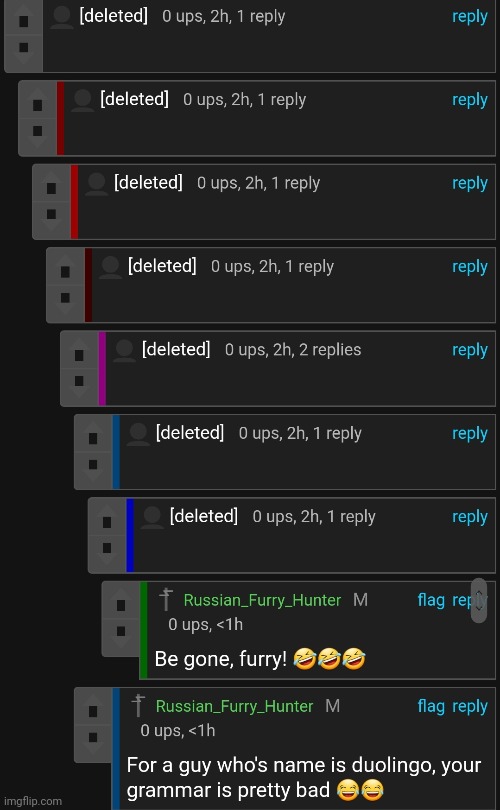 This man really do be deleting comments.confronting him then calling it spam smh can we raid him (he also tryna say he won again | made w/ Imgflip meme maker