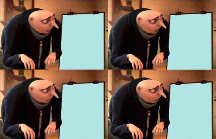 Gru's Plan All Bad Blank Meme Template