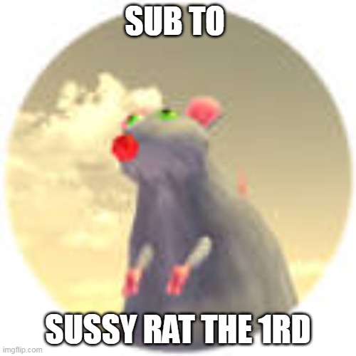 sub | SUB TO; SUSSY RAT THE 1RD | image tagged in submissions | made w/ Imgflip meme maker