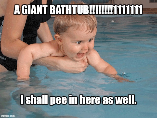 when you in the pool and want to pee | image tagged in meme,pool | made w/ Imgflip meme maker