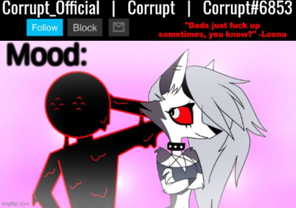 Corrupt x Loona Announcement Template v2 | image tagged in corrupt x loona announcement template v2 | made w/ Imgflip meme maker