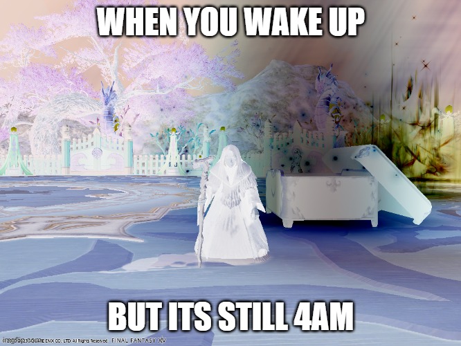 Old Man | WHEN YOU WAKE UP; BUT ITS STILL 4AM | image tagged in ffxiv | made w/ Imgflip meme maker