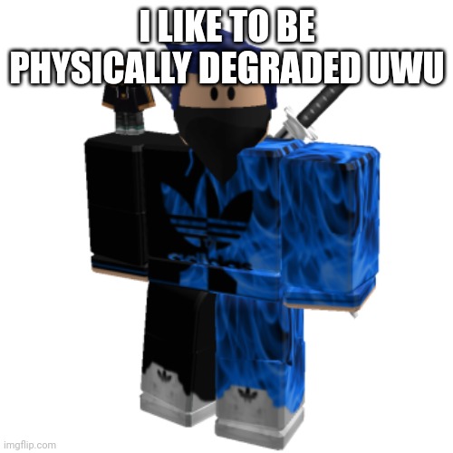 Zero Frost | I LIKE TO BE PHYSICALLY DEGRADED UWU | image tagged in zero frost | made w/ Imgflip meme maker