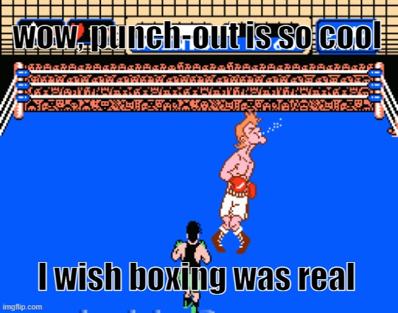 Little Mac | wow, punch-out is so cool; I wish boxing was real | image tagged in little mac | made w/ Imgflip meme maker