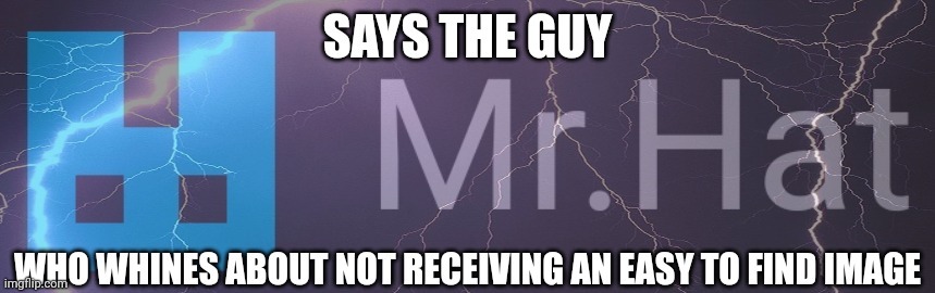 Says the guy who whines about not receiving an easy to find img | made w/ Imgflip meme maker