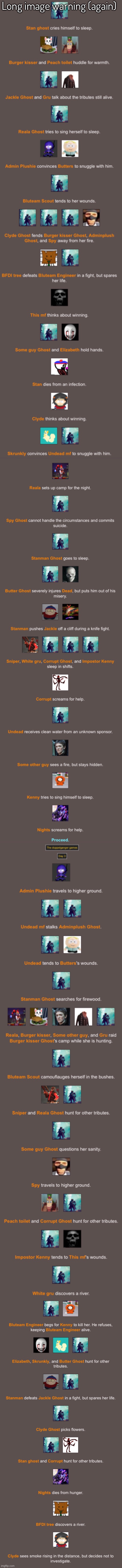 Decided to add both night and day events | Long image warning (again) | made w/ Imgflip meme maker