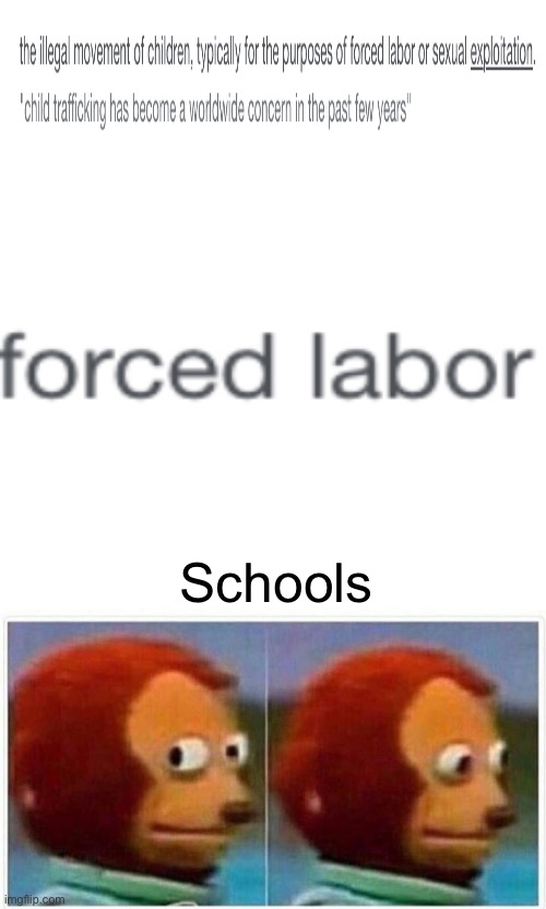 Hmmmm | Schools | image tagged in memes,monkey puppet | made w/ Imgflip meme maker