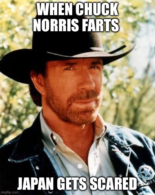 If you know you know | WHEN CHUCK NORRIS FARTS; JAPAN GETS SCARED | image tagged in memes,chuck norris | made w/ Imgflip meme maker