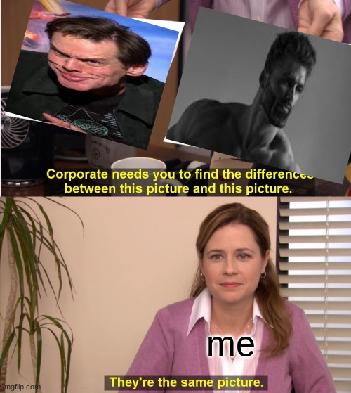They're The Same Picture | me | image tagged in memes,they're the same picture,giga chad | made w/ Imgflip meme maker