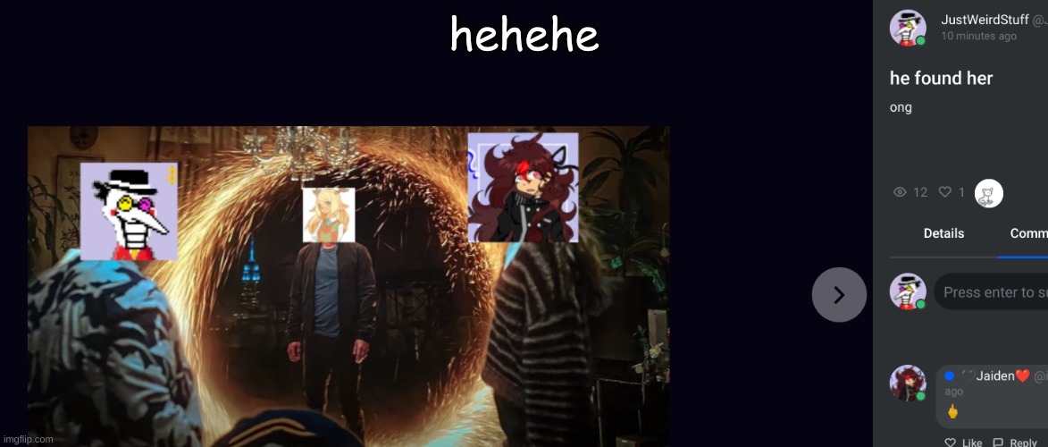 hehehe | made w/ Imgflip meme maker