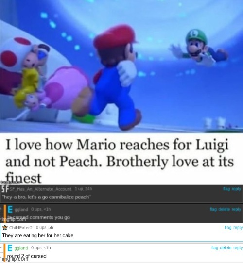 round 2 | image tagged in cursed,mario | made w/ Imgflip meme maker