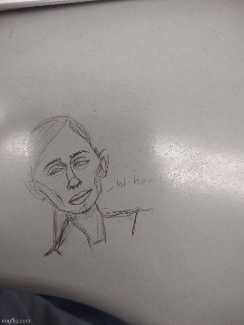 I drew a girl on my desk in class | image tagged in art,drawing,baddie,desk | made w/ Imgflip meme maker