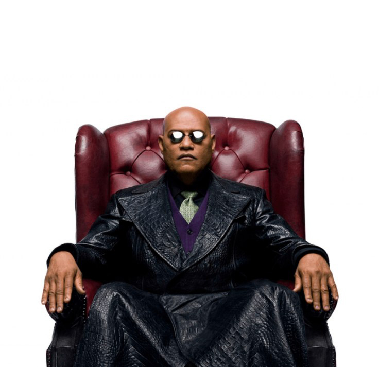 Morpheus Sitting In Chair Blank Meme Template
