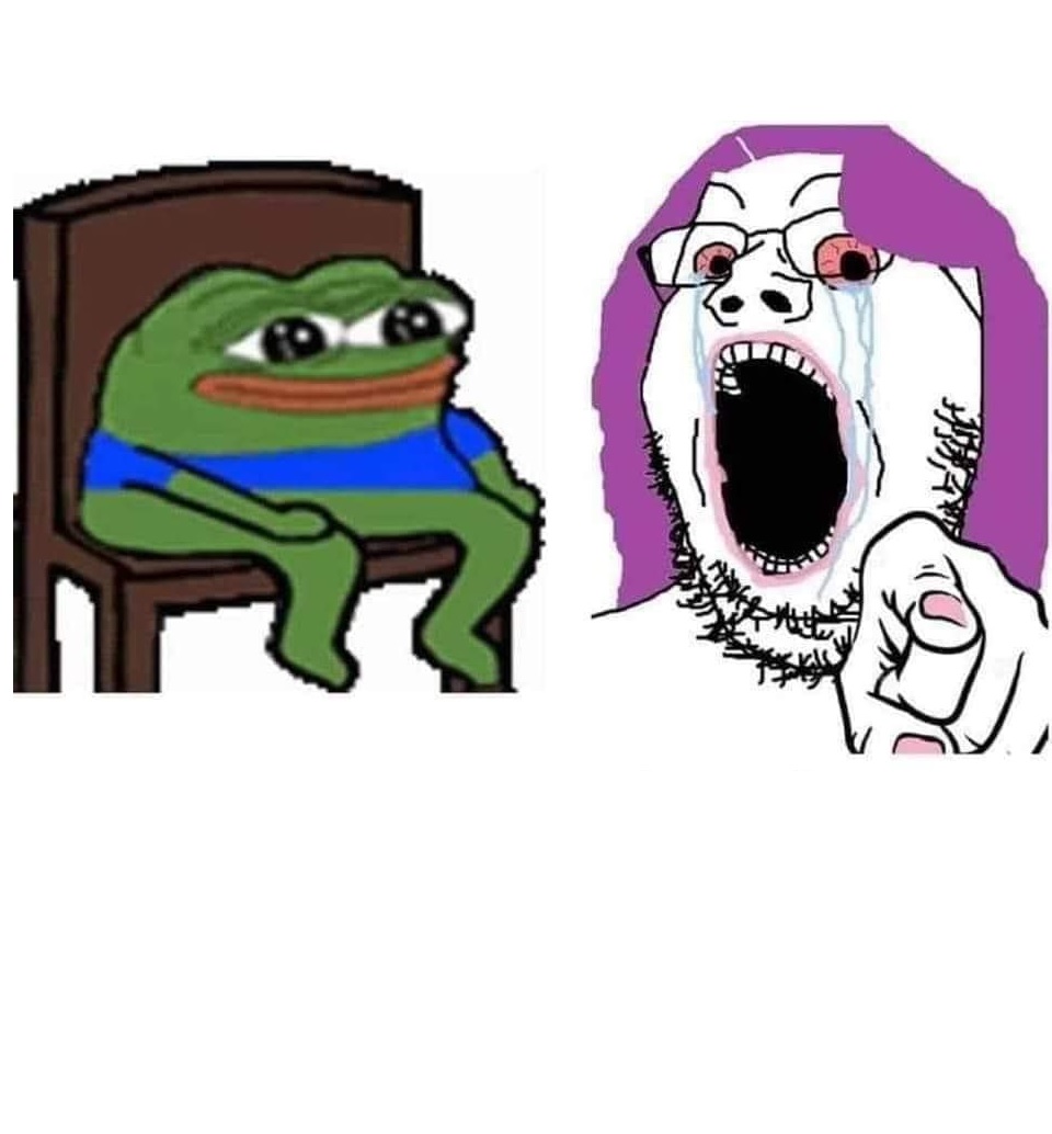 High Quality Pepe screaming liberal Blank Meme Template