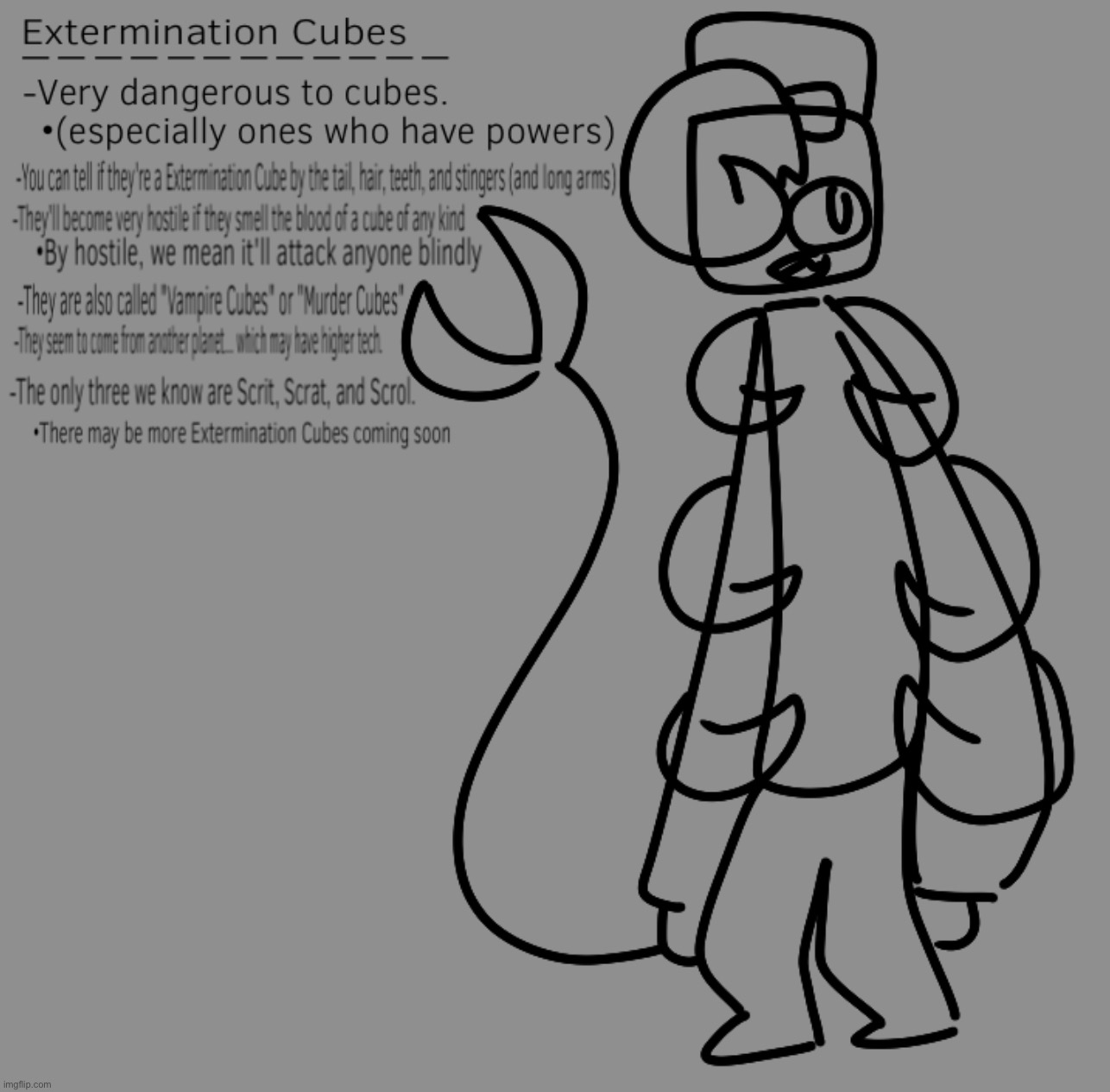 whoa hey new species that’s inspired by murder drones!!!! | made w/ Imgflip meme maker
