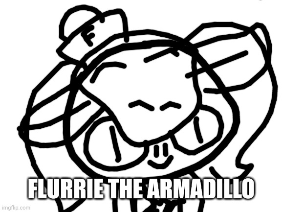 Blank White Template | FLURRIE THE ARMADILLO | image tagged in blank white template | made w/ Imgflip meme maker