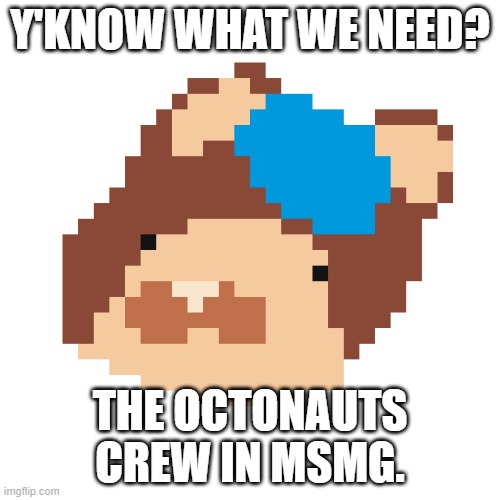 shmellimngtmon | Y'KNOW WHAT WE NEED? THE OCTONAUTS CREW IN MSMG. | image tagged in shmellimngtmon | made w/ Imgflip meme maker