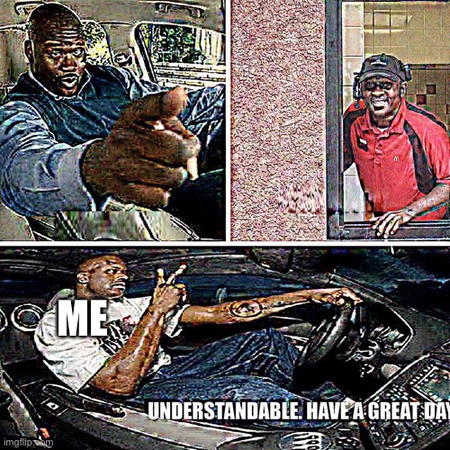 Understandable, have a great day | ME | image tagged in understandable have a great day | made w/ Imgflip meme maker