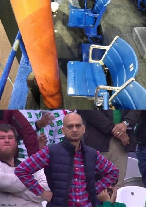 Stadium | image tagged in bald guy in stadium,design fails,stadium,you had one job,memes,seats | made w/ Imgflip meme maker