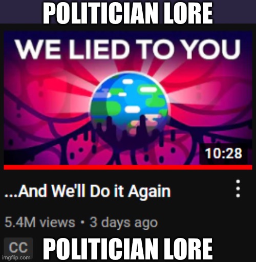 Kurzgesagt be like | POLITICIAN LORE; POLITICIAN LORE | image tagged in kurzgesagt be like | made w/ Imgflip meme maker