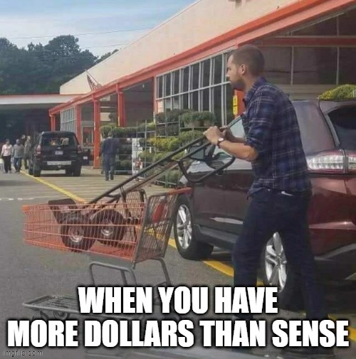 Dolly in a cart | image tagged in dolly,cart,handyman | made w/ Imgflip meme maker