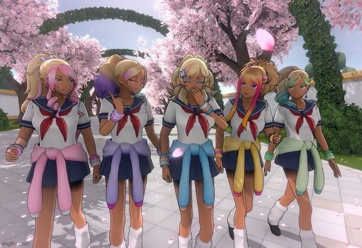 (left to right) kokoro, sayiroth, musume, hana, hoshiko | made w/ Imgflip meme maker