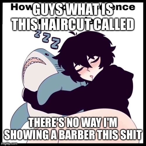 GUYS WHAT IS THIS HAIRCUT CALLED; THERE'S NO WAY I'M SHOWING A BARBER THIS SHIT | made w/ Imgflip meme maker