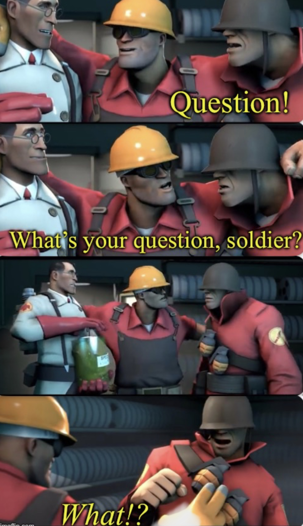 High Quality What’s your question, soldier? Blank Meme Template