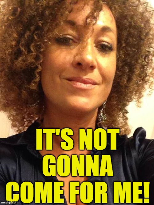 Rachel Dolezal | IT'S NOT GONNA COME FOR ME! | image tagged in rachel dolezal | made w/ Imgflip meme maker