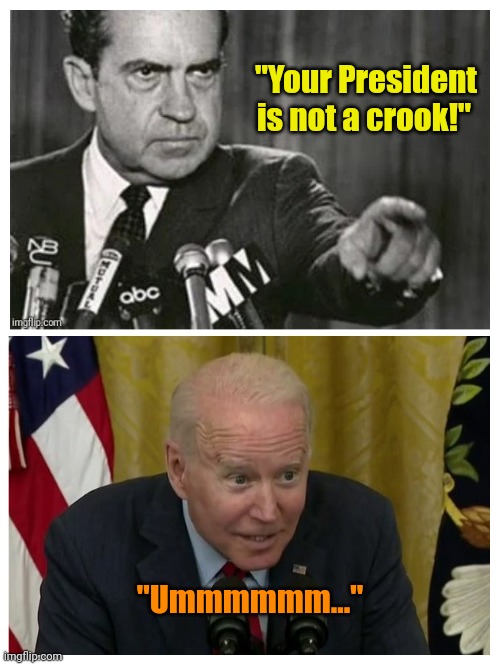 Why's my teleprompter blank?!? C'mon, Man! | "Your President is not a crook!"; "Ummmmmm..." | made w/ Imgflip meme maker