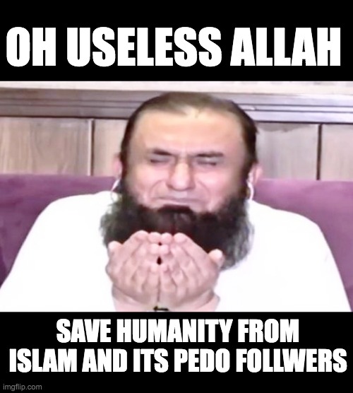 OH USELESS ALLAH; SAVE HUMANITY FROM ISLAM AND ITS PEDO FOLLWERS | made w/ Imgflip meme maker