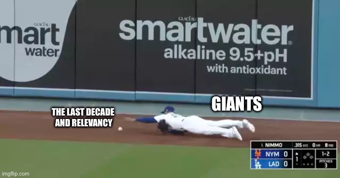 THE LAST DECADE
 AND RELEVANCY; GIANTS | made w/ Imgflip meme maker