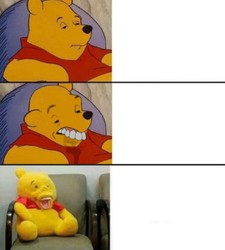 High Quality Winnie the Pooh progressively weirder Blank Meme Template