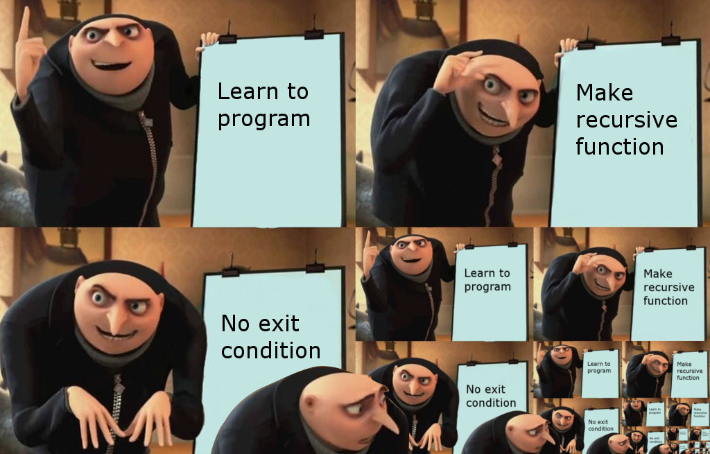 Grus Recursive Plan Blank Meme Template