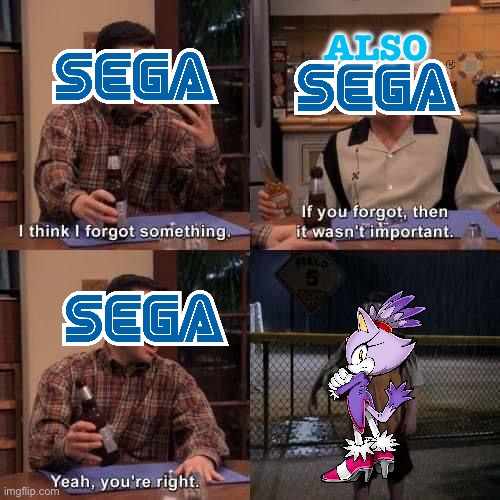 Blaze should have a solo game, I think | ALSO | image tagged in i think i forgot something | made w/ Imgflip meme maker