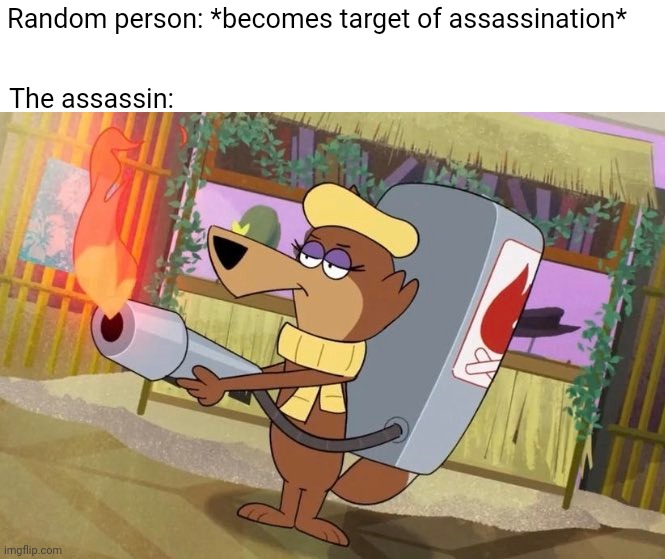 Random person: *becomes target of assassination*; The assassin: | image tagged in anthro | made w/ Imgflip meme maker