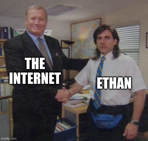 the office congratulations | THE INTERNET ETHAN | image tagged in the office congratulations | made w/ Imgflip meme maker
