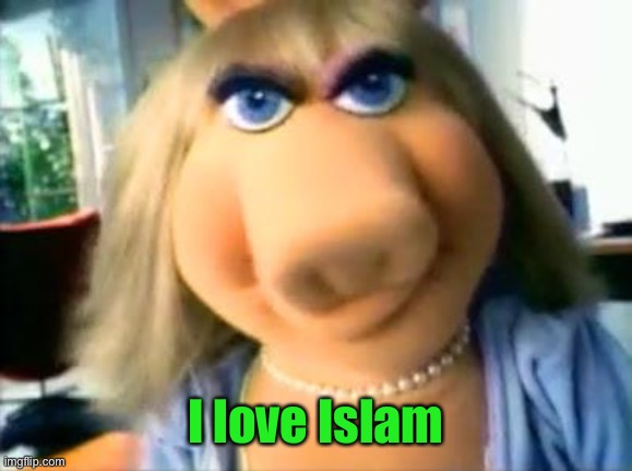 Mad Miss Piggy | I love Islam | image tagged in mad miss piggy | made w/ Imgflip meme maker