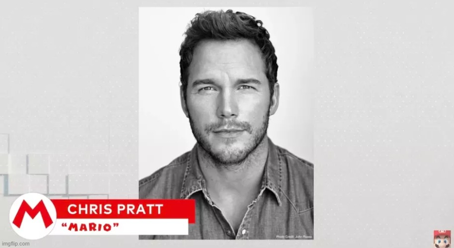 crisp rat | image tagged in chris pratt as mario | made w/ Imgflip meme maker