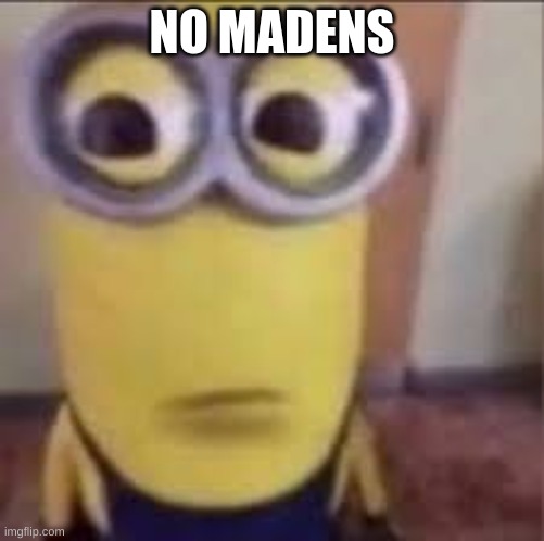 GOOFY AHH MINION | NO MADENS | image tagged in goofy ahh minion | made w/ Imgflip meme maker