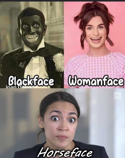 Three More Faces | Horseface | image tagged in crazy alexandria ocasio-cortez | made w/ Imgflip meme maker